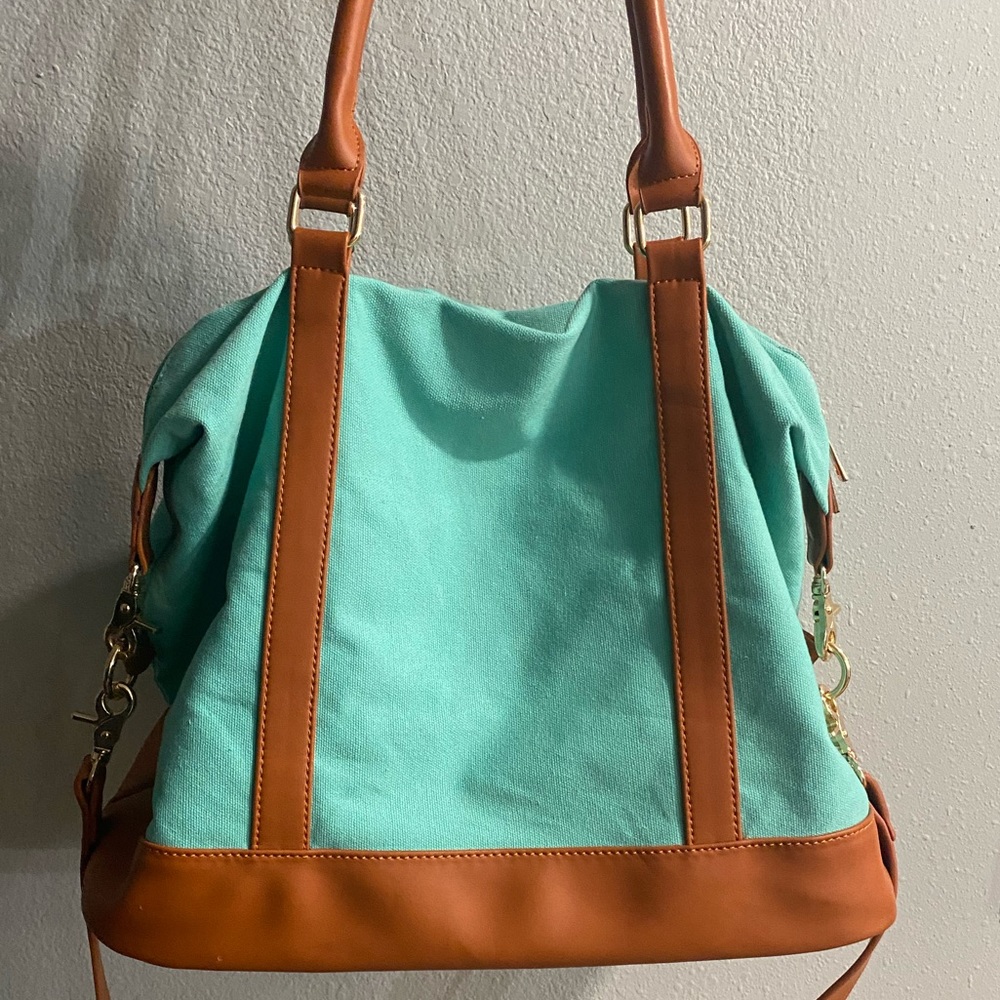 Canvas Travel Weekender Bag Overnight Carry-on Tote Shoulder Bag Duffel travel